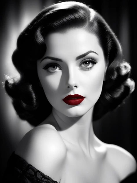 Vivien Leigh in Cecilia with lipstick completely naked and smiling