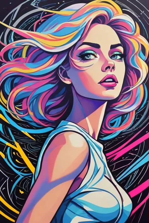 pastel, Marker Drawing, bold marker lines, visibile paper texture, marker drawing,, Pastel color guide, Italian Futurism, Dark Moody Atmosphere, dramatic, mysterious, dark moody atmosphere,, trailblazing, 1 pretty woman, dancing with grace, invoking elemental energies through movement, detailed eyes, detailed face, dramatic angle, masterpiece, best quality, highly detailed, clear face