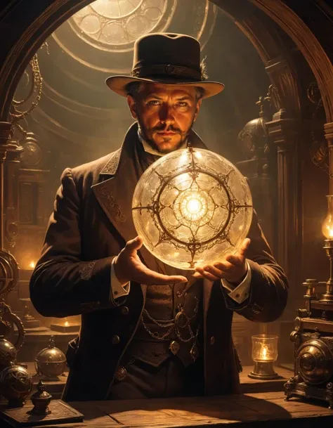 byBertalan Karlovszky, (backlit , lovecraftian but extremely beautiful:1.4), (intricate details, masterpiece, best quality:1.4) ,
Wild West style, old west, historical, rustic, old west style, dynamic pose, looking at viewer, holding a magic sphere,
<lora:add-detail-xl:1> <lora:xl_more_art-full_v1:0.5> <lora:looking_at_viewer:2>