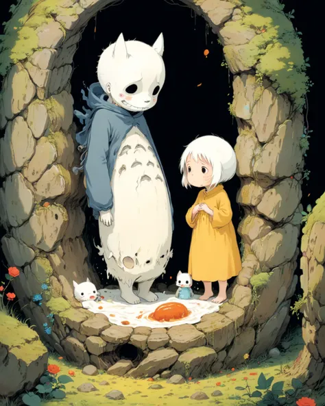 a cutest death, by Hayao Miyazaki, <lora:xl_more_art-full_v1:1.0> , <lora:Surreal Harmony:1.0>