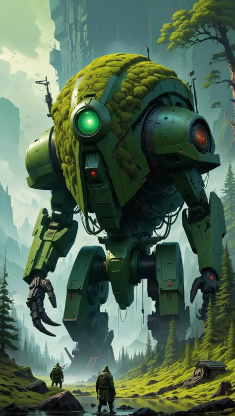 Keeper of the artifact in the last room to defend, mossy, green, professional ominous concept art, by artgerm and greg rutkowski, an intricate, elegant, highly detailed digital painting, concept art, smooth, sharp focus, illustration, in the style of simon stalenhag, wayne barlowe, and igor kieryluk., professional ominous concept art, by artgerm and greg rutkowski, an intricate, elegant, highly detailed digital painting, concept art, smooth, sharp focus, illustration, in the style of simon stalenhag, wayne barlowe, and igor kieryluk.<lora:xl_more_art-full_v1:0.5>