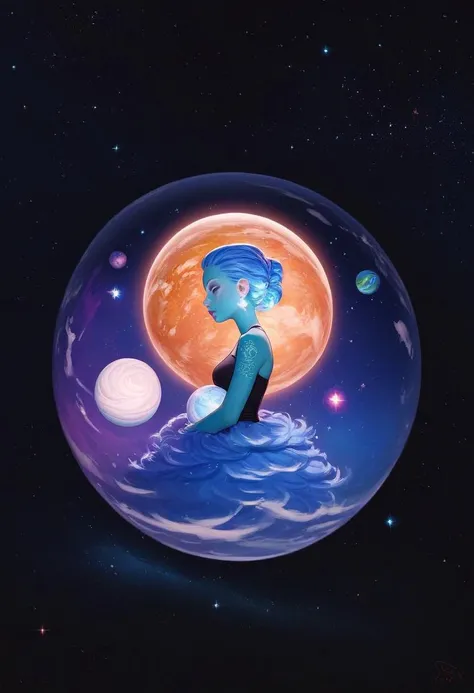 Hatsune Miku, the naked giant who devours the Earth