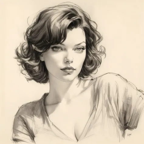 unfinished portrait sketch of a beautiful woman, playful, casual,
sketchbook, graphite, sculptural, figure study
