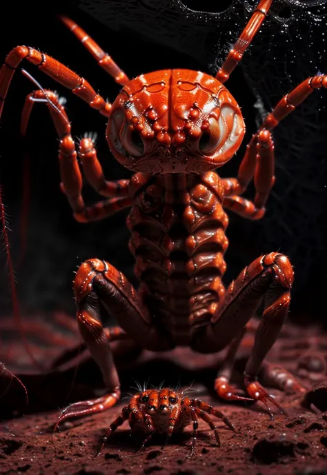 thermal imaging of a xenomorph spider crustacean-like alien lifeform, menacing creature<lora:SDHK:1><lora:SDHK:1>