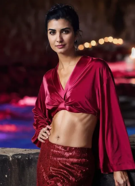 digital art, tuba_buyukustun, wearing fall robe, Half-up half-down hairstyle, Panamanian lava pit, at Midday, split diopter, Kodachrome, dark pink power aura, <lora:tuba2batch10rep20ep-000019:0.7>