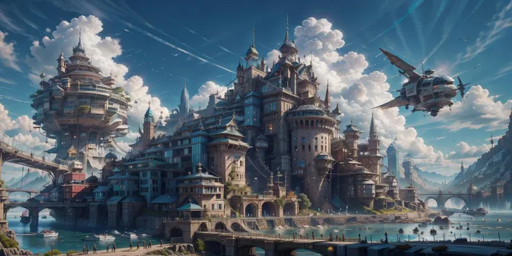 (masterpiece:1.2), best quality,
scenery, sky, outdoors, no humans, cloud, building, day, fantasy, city, blue sky, cityscape
<lora:UE_20230717224732-000004:0.5>