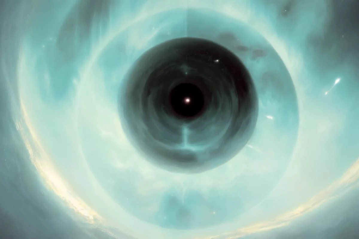 The supermassive blackhole in space is actually a conceptual deity, no humans, <lora:sd_xl_offset_example-lora_1.0:1>, <lora:Angelarium_v1.1_SDXL-step00003000:1>