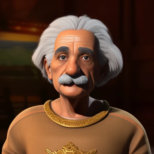 civsix_style beautiful full color 8k ultra HD raw (photo) of (Albert Einstein), detailed skin texture, (hesitant)