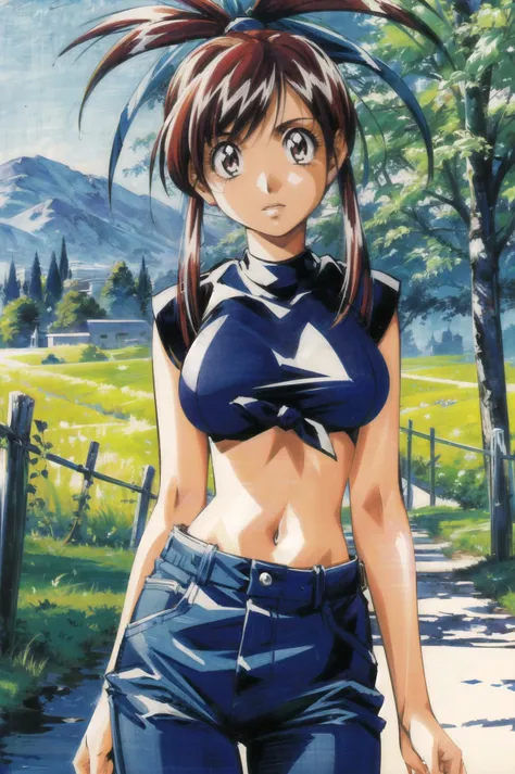 masterpiece, best quality, 1girl, looking at viewer, ultra detailed, <lora:add_detail:0.5>, meadow, wildflower carpet, gentle grass, serene ambiance, <lora:yamashita_toshinari_FW:1> , chunli_alpha, ass