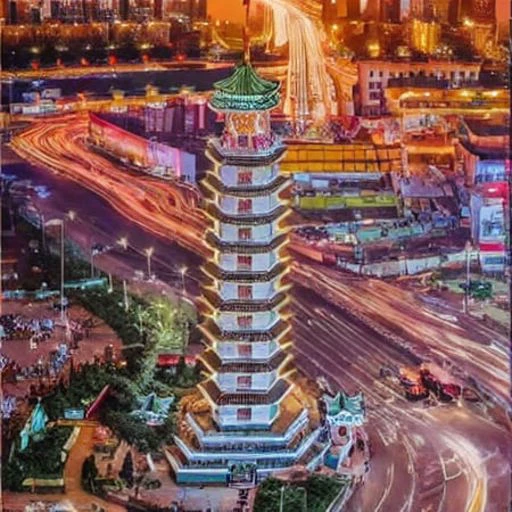 chinazhengzhou, street, city, china, 8k, wallpaper, masterpiece, best quality