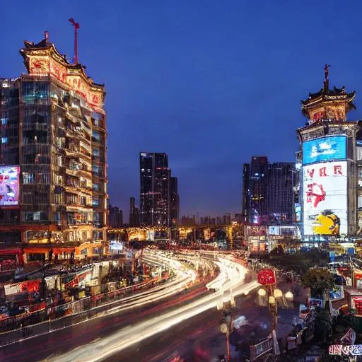 chinazhengzhou, night, street