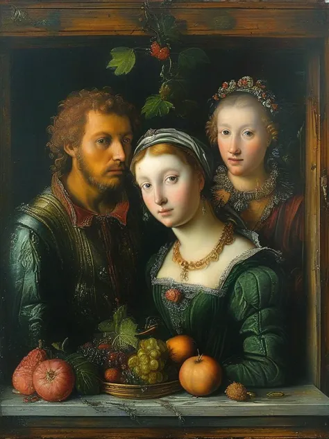 masterpiece,best quality,oil painting ,still life,<lora:tbh107-sdxl-dim64:1>,style of Albrecht Altdorfer