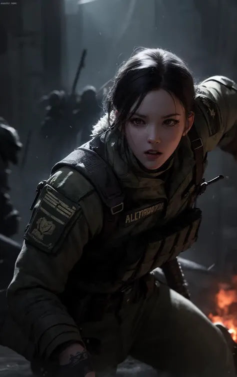 pixar style, soldier on battlefield, highly detailed, volumetric, dramatic lighting,