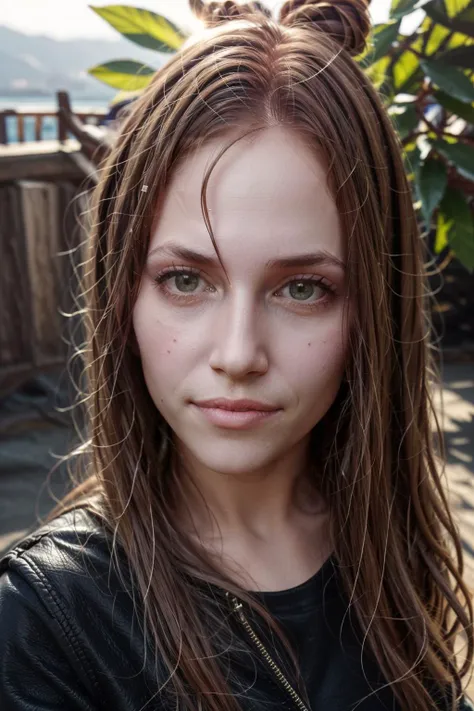 Extremely high-quality candid photo of xbv2 <lora:XBV2:0.9>, high quality, extremely detailed 16k UHD photograph, expensive leather jacket, taken with a Sony A7 IV, spring, sunshine, intricate details <lora:NSFWFilter:-2>, ultra-detailed pupils
