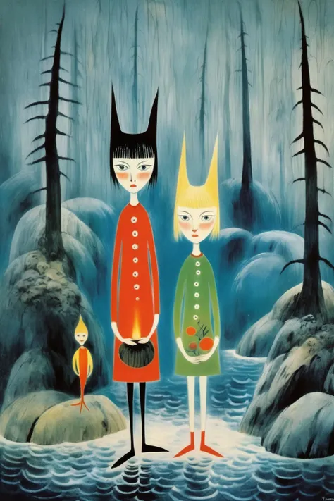 <lora:Tove Jansson Style:1>Tove Jansson Style - in style of Tove Jansson and Miwa Komatsu