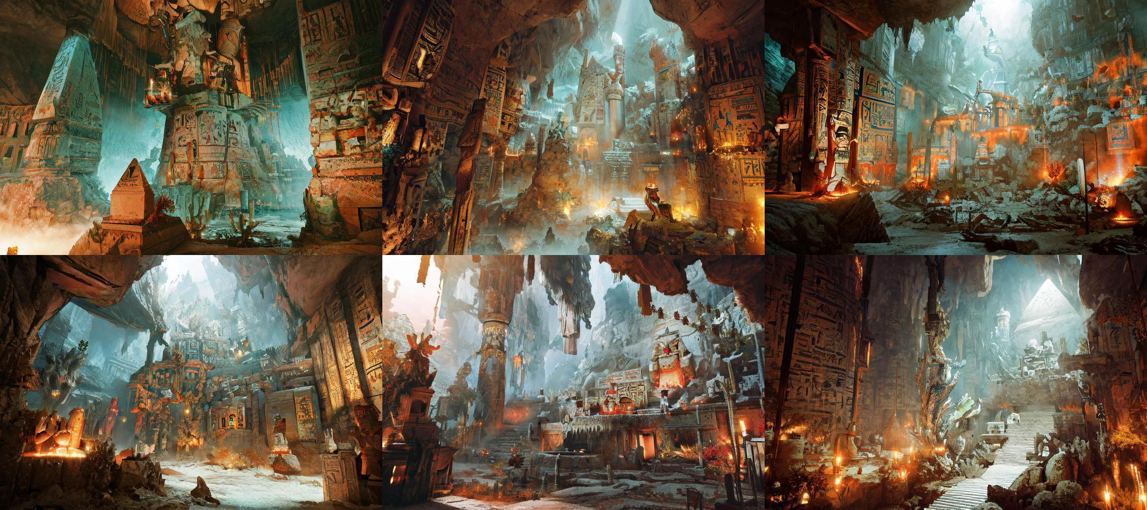 (otherworldly, otherworldly atmosphere, otherworldly appearance), highly insanely detailed, masterpiece, top quality, best quality, highres, 4k, 8k, RAW photo, collar, earrings, jewelry, necklace, armlet,
(long_hair, long hair, random colors cloth, random colors hair, random long hair, dynamic hair, glowing hair, hair over one eye),
(eyelashes, eyeliner, eyeshadow, eyelashes),
pink lipstick,
natural makeup,
((ancient egyptian theme:1.2)), golden ornaments,
1girl, (portrait:0.4), nsfw,
((desert, Mexico, cacti, underwater)),
a grove of mechanical trees swaying to the rhythm of coded breezes, (tranquil:0.6), (serene:0.5),
long messy hair,
1girl, (from below),
a large fantasy dwarf settlement underground, magical lights, forge and furnace, DwaRe, <lora:DwarvenRealms-10:1>, in the style of Tolkien, Middle Earth, Moria, epiCPhoto,
(moss vines), (fantasy world)