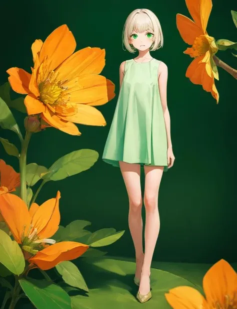 masterpiece, best quality, highres, soft lighting, best quality, hyper detailed face ,tiny body, 1girl, (full body:1.3), short hair,
(green blank background:1.3),(clear background:1.1),
<lora:Tent_Dress_1.0:1>