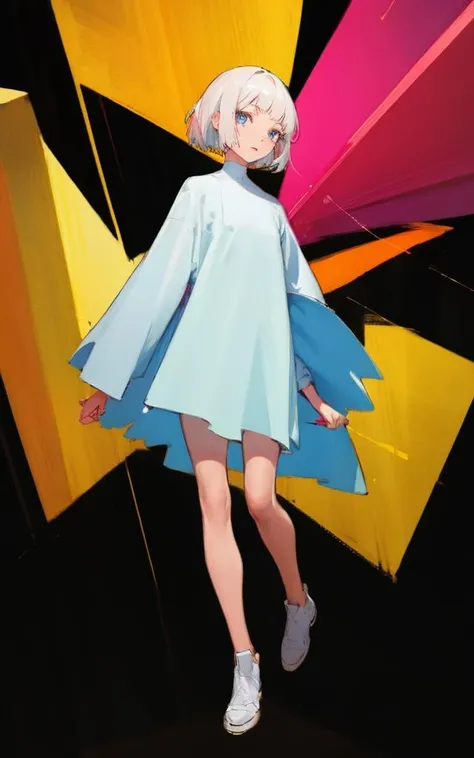 masterpiece, best quality, highres, soft lighting, best quality, hyper detailed face ,tiny body, 1girl, (full body:1.3), short hair,
(black blank background:1.3),(clear background:1.1),
<lora:Tent_Dress_1.0:1>