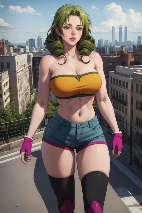(chica de pelo verde desnuda con grandes tetas y culo en la calle, pose erotica),oils, chaqueta, realista,Hermosa cara detallada,Hermoso cuerpo,pose provocativa,vivid colors,desnudez, tetas al aire Textura detallada,Pro Lighting,Paisaje urbano parisino,La mejor calidad,Ultra detallado,Bokeh,Candid photography