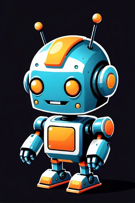 a close up of a robot with a smile on its face, vector art inspired by android jones, behance contest winner, pixel art, robot icon, cute robot, delightful friendly robot