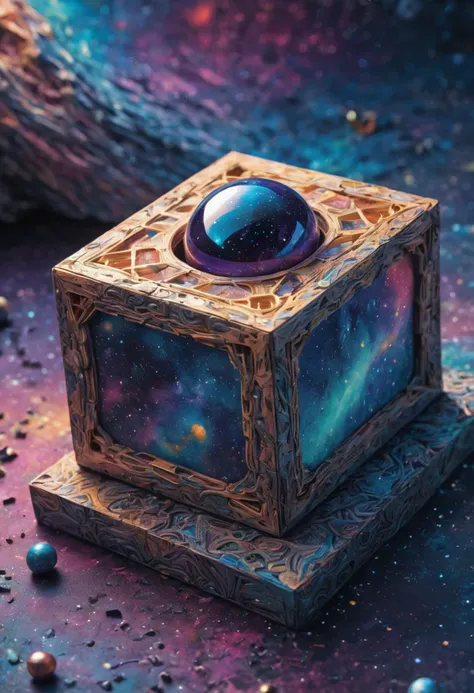 ( tessellation:2.0), a box in a box in a box in a box in a box, geometric shapes, ((masterpiece, high quality, best quality, 8k, wallpaper, fine lineart, highly detailed, absurdres)), cinematic photo magical style, art style hyperrealistic,vivid colors, intricate details, realistic style, oil paintings, acrylic paintings, watercolor paintings, digital illustrations, mixed media pieces, sculptures casting shadows, cosmic sky, photorealistic, extreme detail,lifelike,crisp,precise. natural materials,outdoor,detailed blend of organic and magical elements,futuristic,legendary,detailed,intricate,skin texture,film,bokeh,professional,4k,highly detailed, in the style of art, colorful, phone wallpaper,