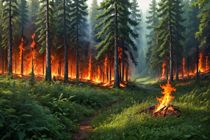 masterpiece,high resolution,detailed,
 <lora:fire_xl:0.8>,
firemode, nature,scenery,forest