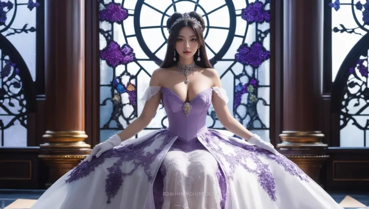 (masterpiece,best quality,ultra_detailed,FULL HD,absurdres:1.2),elaborate scene style,dreamlike,ultra-realistic mix fantasy world,mixes realistic and fantastical elements,magic effect,close up,
beautiful detailed face,beautiful detailed eyes,prefect body,prefect face,best quality, 32K, ray tracing, light, masterpiece,ultra realistic,32k,extremely detailed CG unity 8k wallpaper, best quality, vibrant colors,
delicate,beautiful,elemental,ethereal,pure,abyssal,intricate,surreal,exposure blend,medium shot,bokeh,(hdr:1.4),high contrast,(cinematic, white),(muted colors, dim colors, soothing tones:1.3),low saturation,(hyperdetailed:1.2),(noir:0.4),
(((god's sword))),(full body:1.4),(layered images:1.2),merged visuals,evocative storytelling,dreamlike atmosphere,creative blending,thought-provoking composition,
white nine-tailed demon,auspicious,see-through,gothic_lolita,a woman in a see-through ballgown posing for a picture,frills,lace,short sleeves,choker,lace gloves,necklace,woman wearing a see-through gothic outfit,wearing a see-through ballgown,
[armor|dress],mage,( ground:(magic circle, casting a spell, swirling magic, light particles)),dynamic light,goddess,ice blue eyes,tri tails,elegant,sin rays,dark,outdoors, 
(dark magic), (grim), fight between good and evil,
dreamwalker, psychic powers, concentration, levitation, enchantment, psychokinesis, clairvoyance, thought projection, manipulation, mind powers, purple psychic energy emanating, magic in background, ethereal atmosphere,
(stochastic angle, stochastic pose,stochastic action),cleavag,exposed,(perfect large breasts),tall breasts,
luxury,jewelry,ornate,necklace,bracelet,hairpin,embroidery,reflection,ray tracing,aura,throne,charming,alluring,seductive,erotic,enchanting,
<lora:add-detail-xl:1.5>,