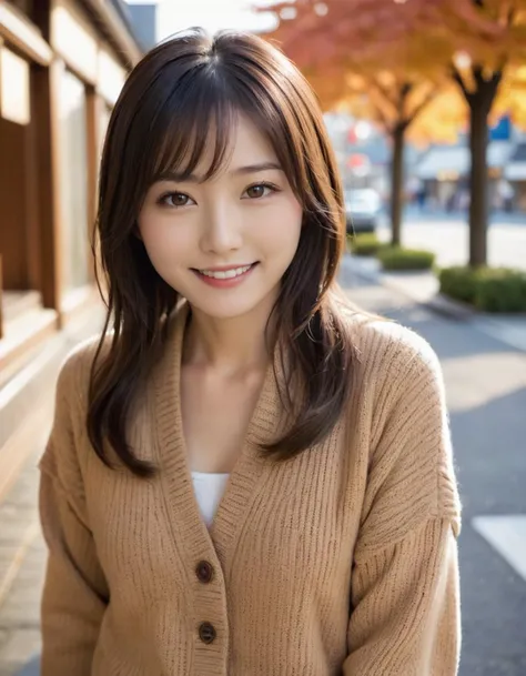 japanese, woman,beauty face, (high resolution detail of human skin texture:1.4,rough skin:1.2),(portrait:1.8),(smile:0.9),casual clothes,looking at viewer, cafe terrace,autumn, from side,
(indirect lighting), <lora:ayame_LoRA_sdxl_v20b:0.3>