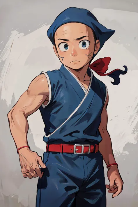 ninjahattori, (best quality, masterpiece, RAW photo,ultra-detailed:1.2), <lyco:GoodHands-beta2:1.0>,1boy,solo,
<lyco:ARWNinjaHattori:1>
ninja, blue costume, sandals, red belt,standing, cowboy shot,