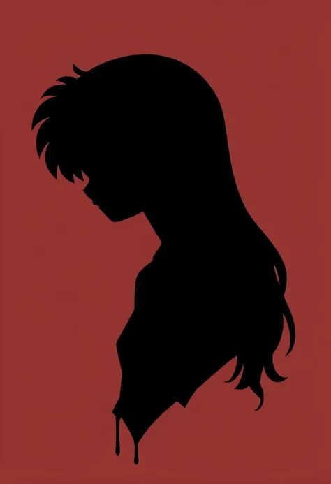score_9, score_8_up, source_anime, 1girl, vector art, simple background, no lineart, silhouette, portrait, no eyes, EPinKagome, <lora:EPinKagumeSDXL:1>