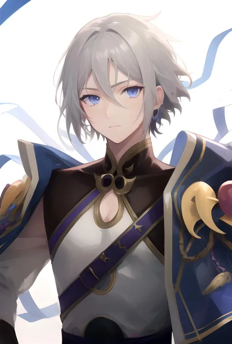 masterpiece, best quality, highres, high quality, 1boy, solo, male focus, looking at viewer, upper body,  hair, realistic, <lora:lanlingwang-v2-06:1>, mask