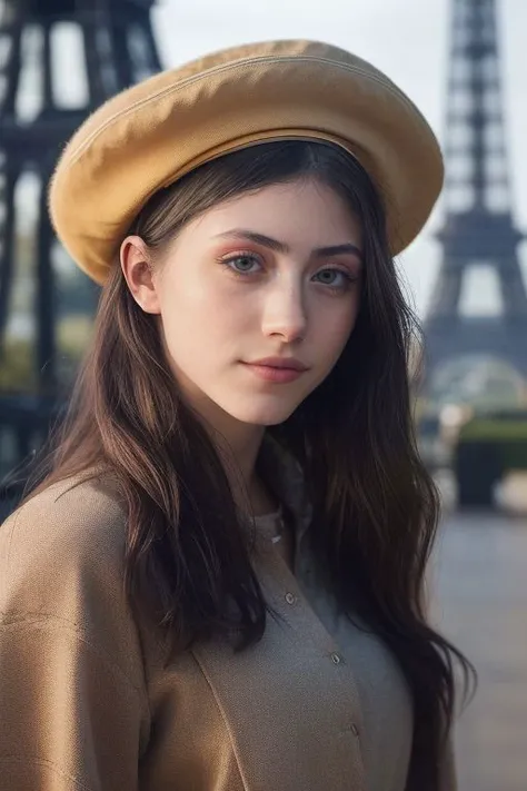 DEN_sofia_espanha,
in Paris wearing a (shirt:1.3) and (beret:1.2), france, (French:1.2), Paris, Eifel tower, scenic,
bokeh, f1.4, 40mm, photorealistic, raw, 8k, textured skin, skin pores, intricate details <lora:epi_noiseoffset2:1>, epiCRealism <lora:ClothingAdjuster3:-1.1>