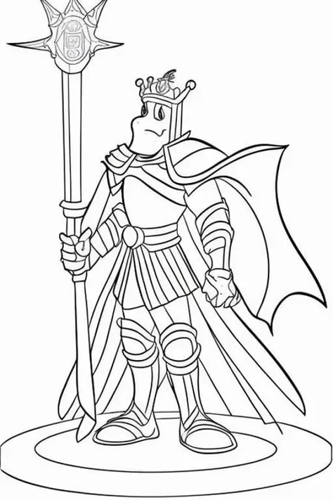 coloring page of a ocds knight head <lora:lora1930sCartoon_ocds:0.85>