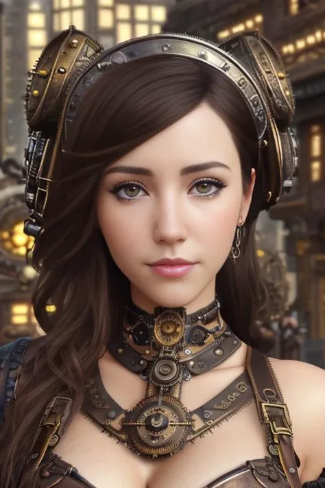 photo of CatPlantASMR, (front to camera), detailed european face, (aspiring facial expression), (((steampunk style close))), ((steampunk city on the background)), RAW, analog style, ultra detailed photograph, cinematic lighting, artstation, 4k, sharp focus, high resolution, detailed skin, detailed eyes <lora:CatPlantASMR:0.9>