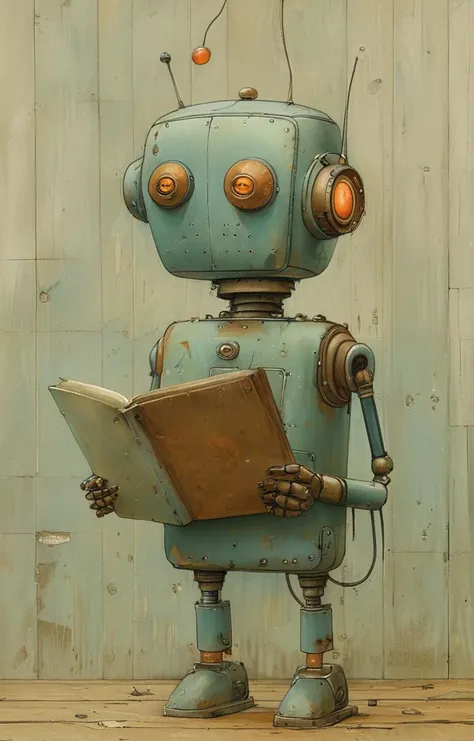 masterpiece,best quality,<lora:tbh159-sdxl:1>,illustration,style of Kestutis Kasparavicius, portrait of robot