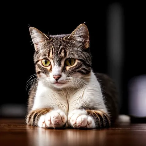 <lora:hqcat:1.0>, a photo of hqcat, photorealistic, highly detailed, studio lighting, bokeh, 8k