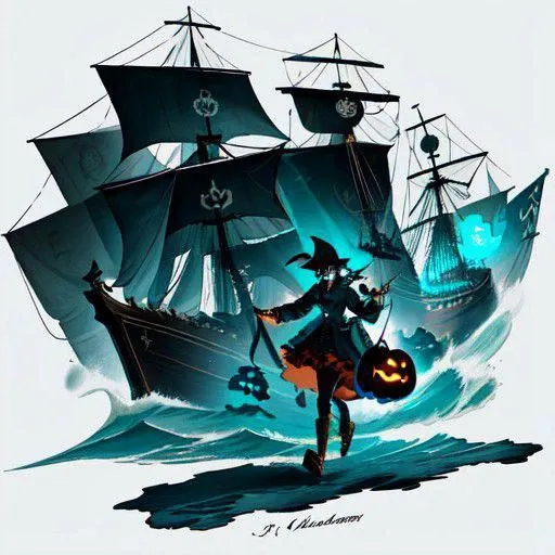 photograph of a sea ship punching from the lines around a teal jack-o-lantern, walking a mansion of wondrous photography, styling, posing, dynamic wizardings, hyperrealistic necromancer, wearing photography, sharp anthro tray, sharp mischievous row, DNA portrait, 4k