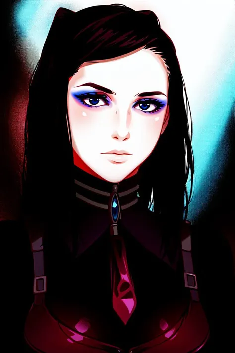 ultra realistic 8k cg, masterpiece, ((ultra detailed background, delicate pattern, intricate detail)), (highly detailed, fine details), best quality, 1girl, (photorealistic:1.4),beautiful lighting, absurdres, RAW photo, film grain, 1girl, solo, blue eyes, eyeshadow, closed mouth, eyeliner, cowbot shot, (post-apocalyptic environment, complex detailed background, tall buildings), <lora:Ergo10:1>