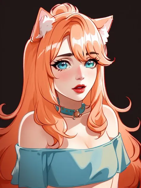 1girl, peach hair, aqua eyes, cat ears, red lips, blue choker, blue top, medium breasts, peach hair <hypernet:Emmi:1>, belly, extremely high quality RAW photograph, detailed background, intricate, Exquisite details and textures, highly detailed, ultra detailed photograph, warm lighting, artstation, 4k, sharp focus, high resolution, detailed skin, detailed eyes, 8k uhd, dslr, high quality, film grain, Fujifilm XT3, ((photorealistic)), ((realistic)), ((cinematic)), ((extremely detailed)), ((best quality)), ((Unity 16K)), ((HDR)), ((masterpiece))
