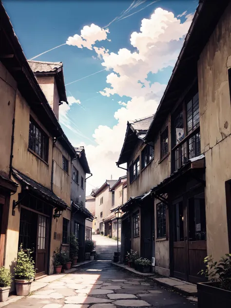 summer,village,cloud,wind