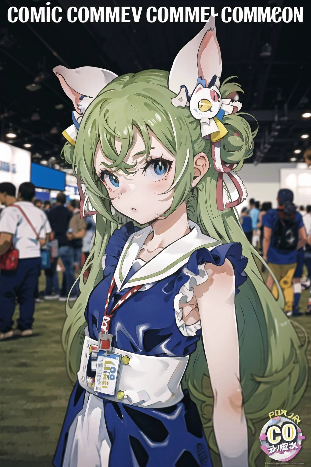 masterpiece, best quality,pov,1girl,anime coloring, animegao,v arms, cosplay,comic con,
<lora:h<-o+\U-cc-000010:0.5>