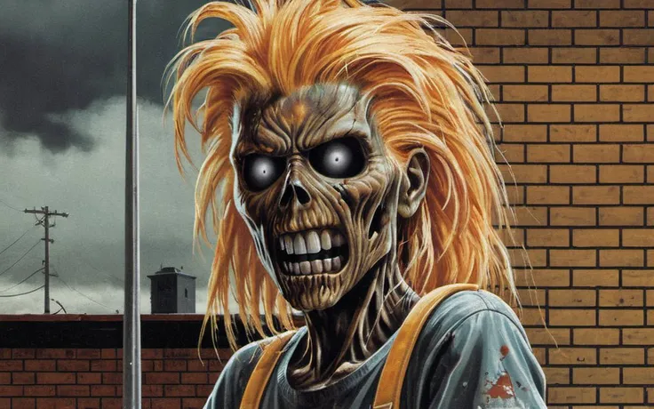 Simon Stlenhag Style, vintage sci-fi comic book cover of monster-zombie, (extremely bright:1.1), dynamic composition, (close up:1.1), a demon standing in front of a brick wall, nuclear art, yellow hair, iron maiden album cover 1980, photorealistic masterpiece by Aaron
Ailurus fulgens, black and red ink flow, Horkey and Jeremy Mann, intricately detailed, complex, elegant, expansive,
hmvi style, <lora:hmvi:0.5>
<lora:Wiz-VintageComicBookCover_v01:0.5>
black and orange ink flow, intricately detailed, complex, elegant, expansive, by Michael Eastman, by Simon Stalenhag
<lora:Simon Stalenhag:0.5> El3ctr0nStyle <lora:ElectronStyleXL:0.7>
