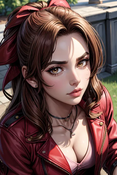 Woman wearing red business suit ((Best quality, 8k, Masterpiece :1.3)), dramatic lighting, pretty woman, sexy looks, big breast,berfect face, 1girl, (firm abs, slender figure :1.1), lustful, dark brown hair, ultra-detailed face, detailed lips, detailed eyes, double eyelid, --auto --s2