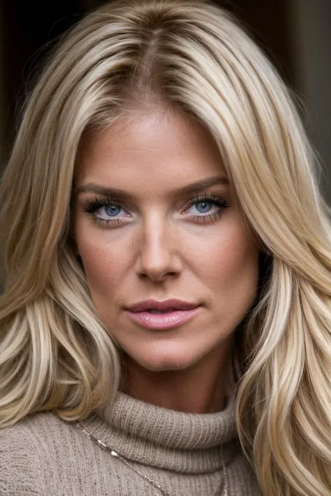 <lora:victoriasilvstedt:1>,victoriasilvstedt,(((sweater))),standing,milf, Fujifilm X-T3,1/1250sec at f/2.8,ISO 160,84mm,RAW photo,Uplight,wide shot,ideal face template,film grain,distance from camera,RAW Photo, DSLR,, <lora:add_detail:1>,detailed face,realistic skin texture,realistic pores, photorealistic photo,highly detailed 8k photo,hyperrealism,