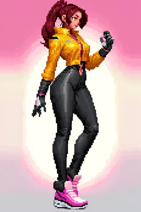 masterpiece,best quality,1girl,<lora:kof:0.6>,fullbody,pixel art,