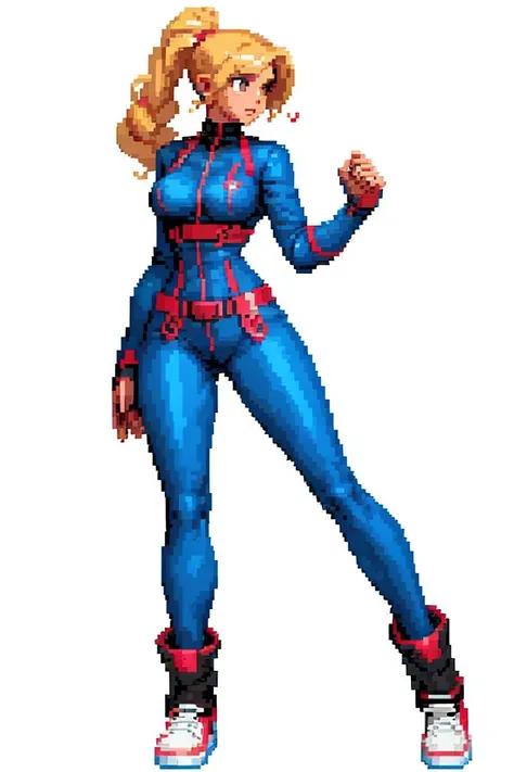 masterpiece,best quality,1girl,<lora:kof:0.6>,fullbody,pixel art,