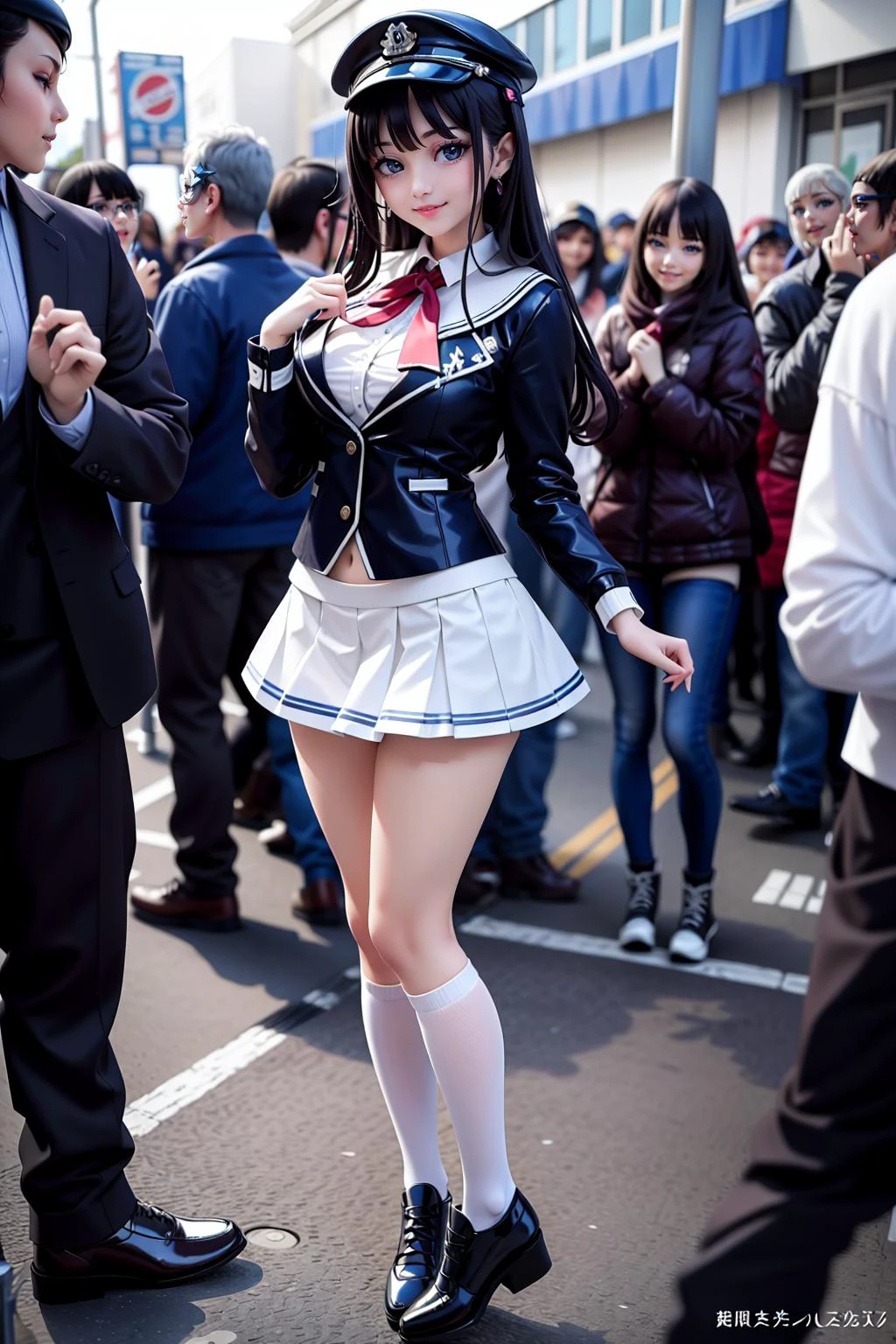 (masterpiece, best quality, hires, high resolution:1.2),1girl,solo,medium breasts,outdoors,(full body:1.2),shiny skin,
