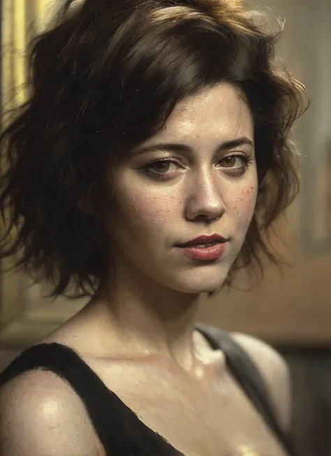 a realistic gritty photo of drunk sks woman , in 1980s, beautiful painting with highly detailed face by greg rutkowski and magali villanueve, <lora:locon_maryelizabeth_v1_from_v1_64_32:1.25>