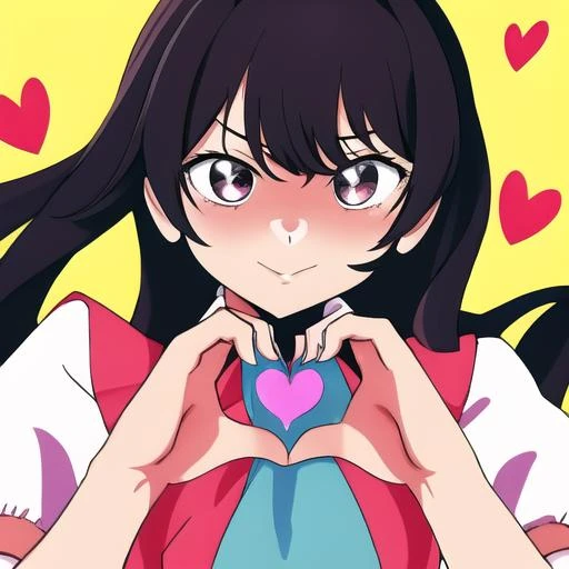 best quality, masterpiece, hoshino_ai, lower_body, heart_hands