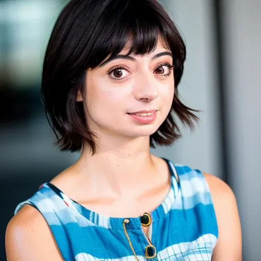 RAW photo, kate micucci, (high detailed skin:1.2), 8k uhd, dslr, soft lighting, high quality, film grain, Fujifilm XT3 <lora:kate micucci v1.1:1>